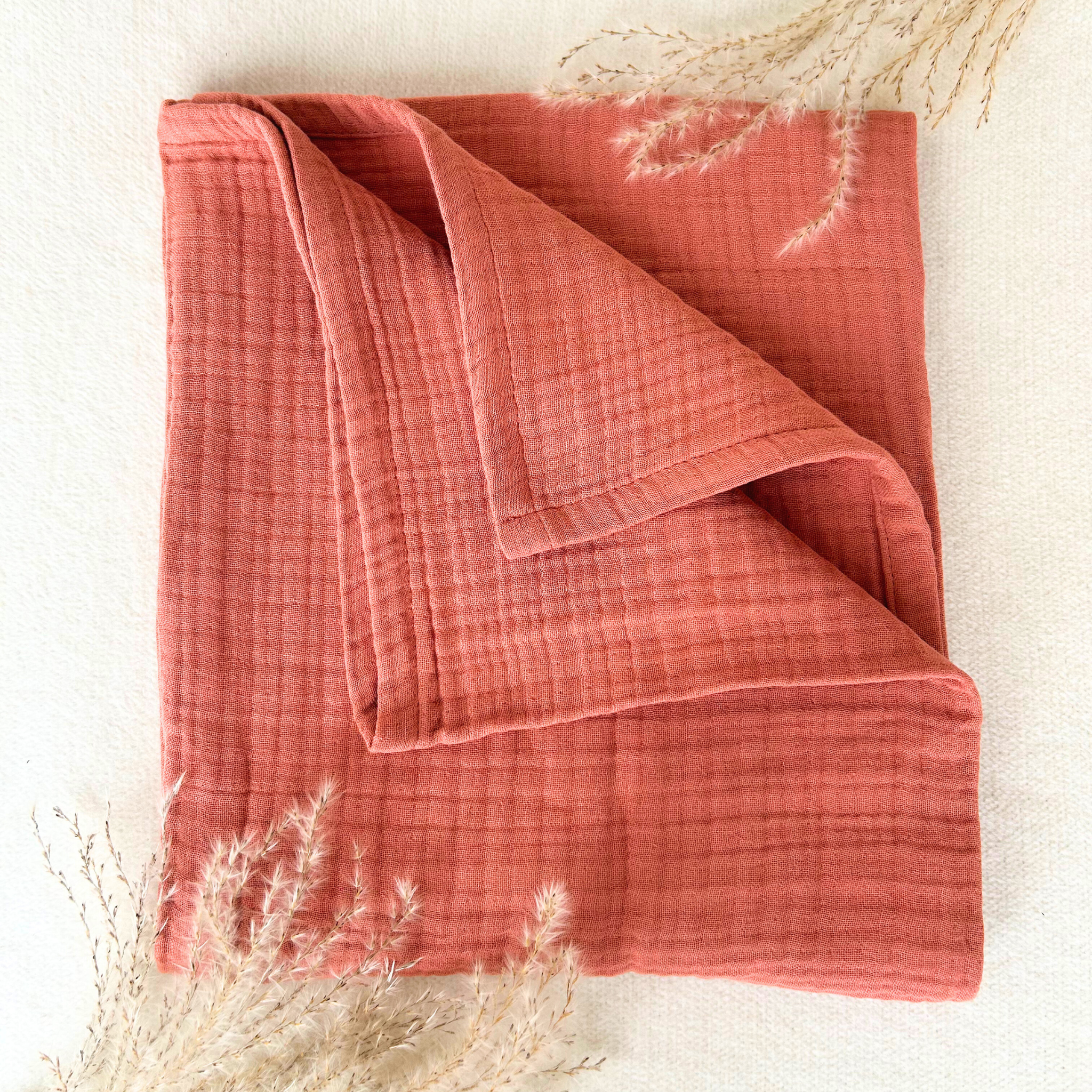 Babydecke Pure - Zieglrot